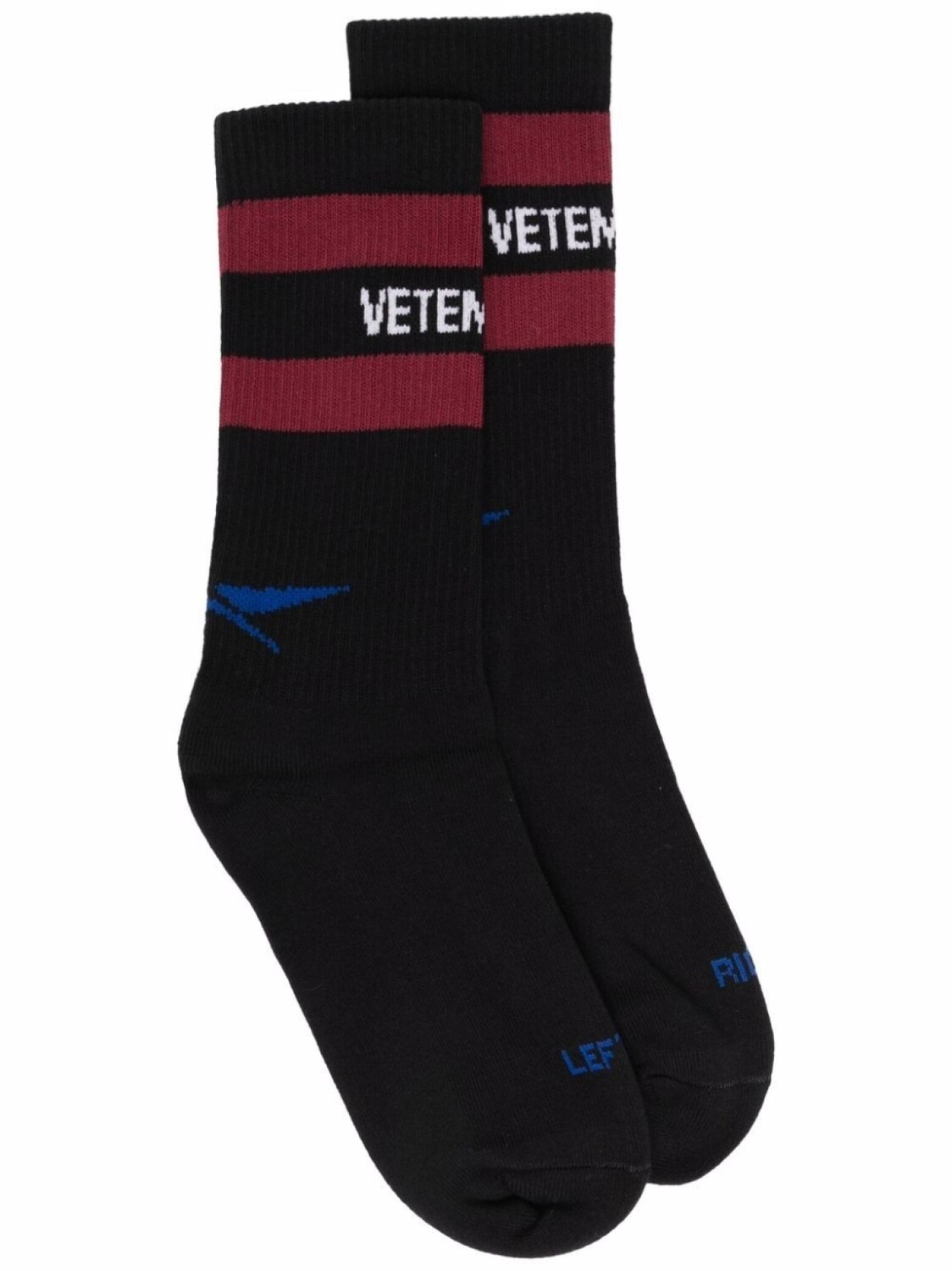 

VETEMENTS носки в рубчик с логотипом, черный