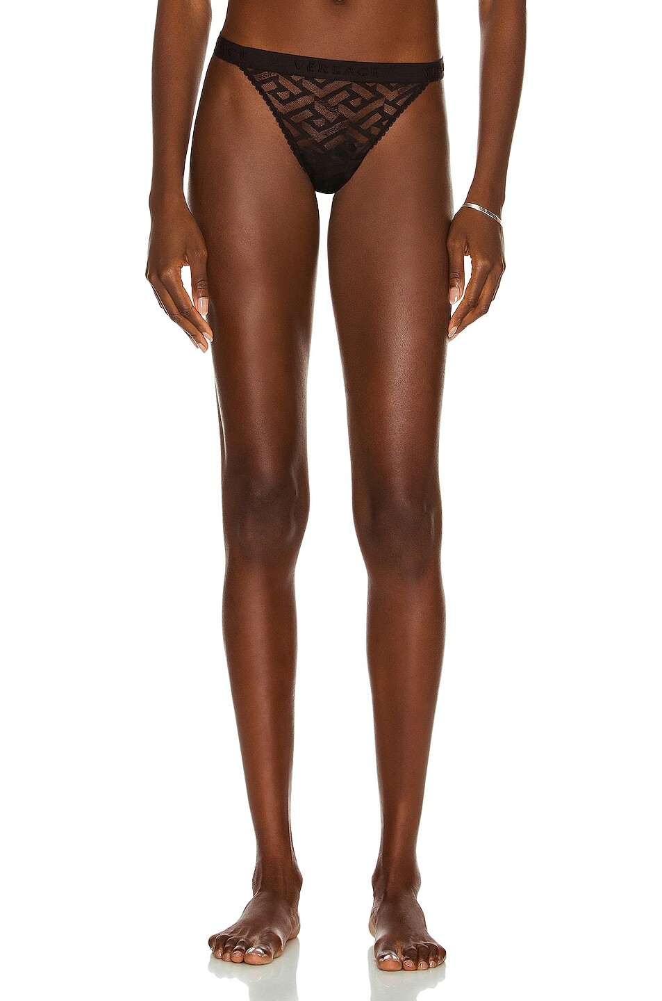 

Стринги Versace Tulle Monogram, неро