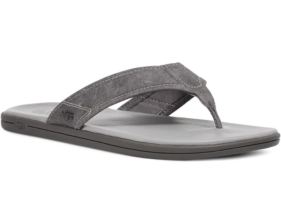 цена Сандалии UGG Seaside Flip Leather, цвет Medium Grey