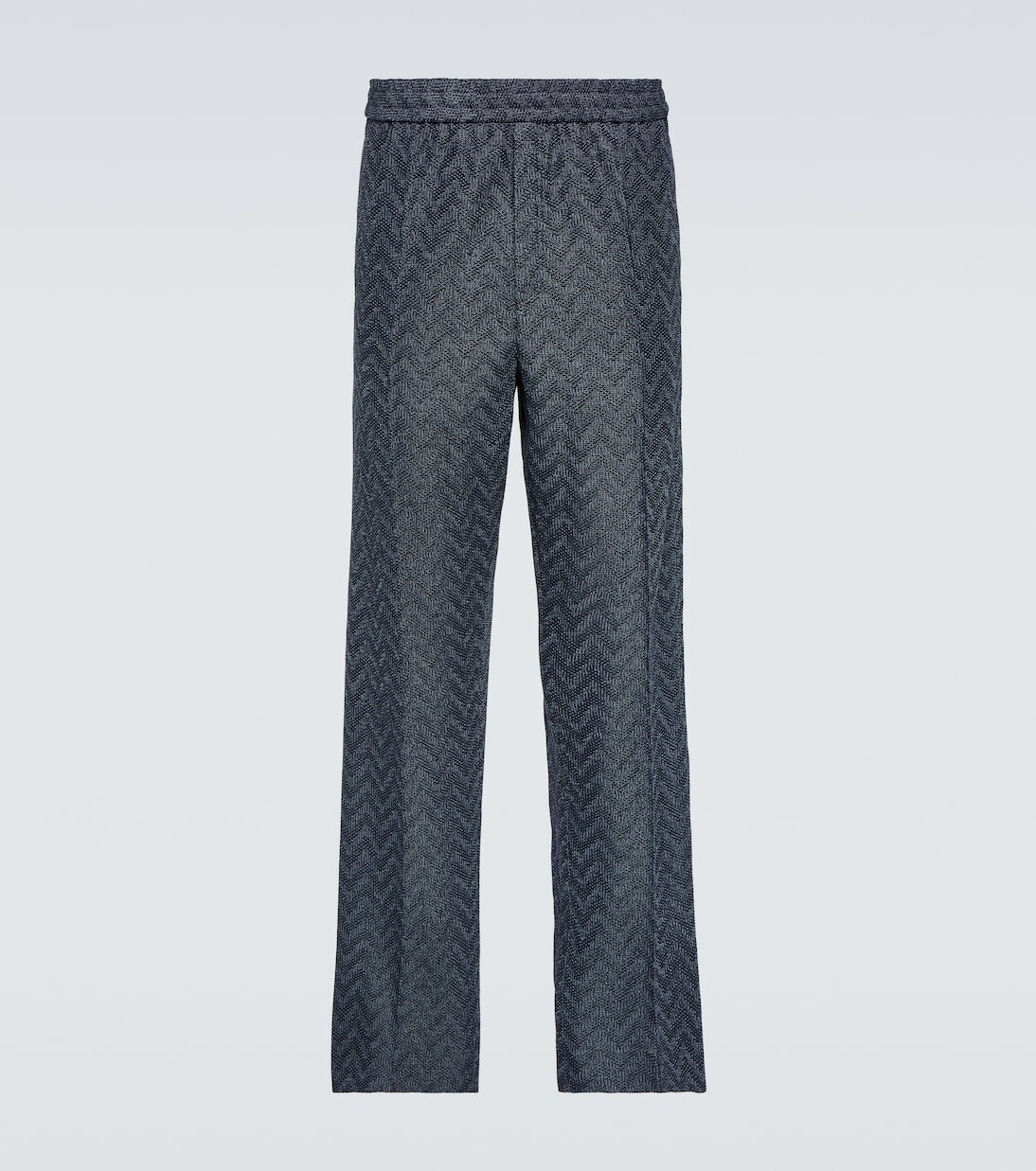 

Прямые брюки из хлопка с зигзагом Missoni, синий