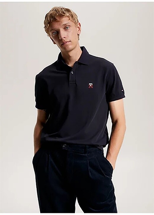 

Синяя мужская футболка-поло Tommy Hilfiger, Синий