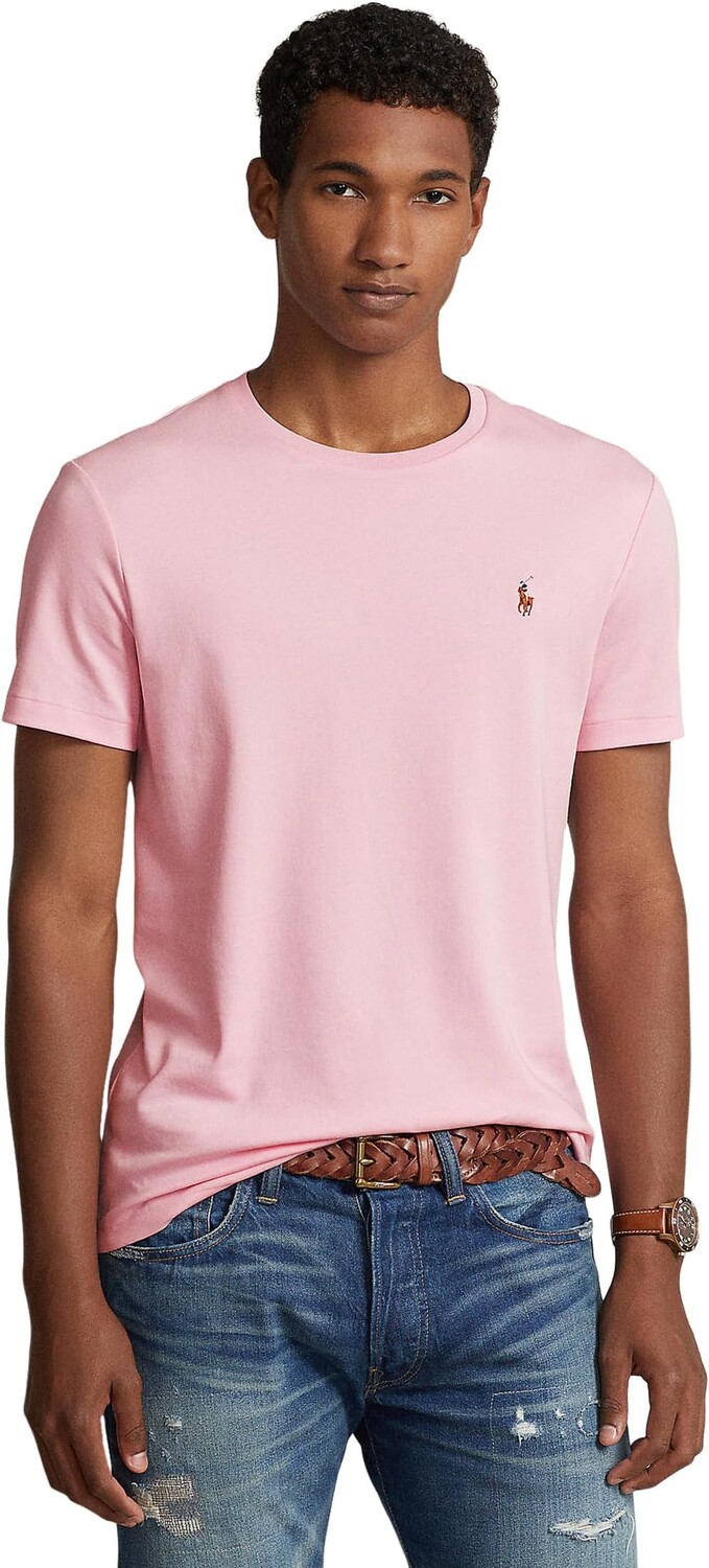 

Футболка классического кроя из мягкого хлопка Polo Ralph Lauren, цвет Carmel Pink