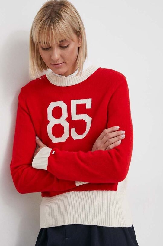 

Свитер из смесовой шерсти Tommy Hilfiger, красный