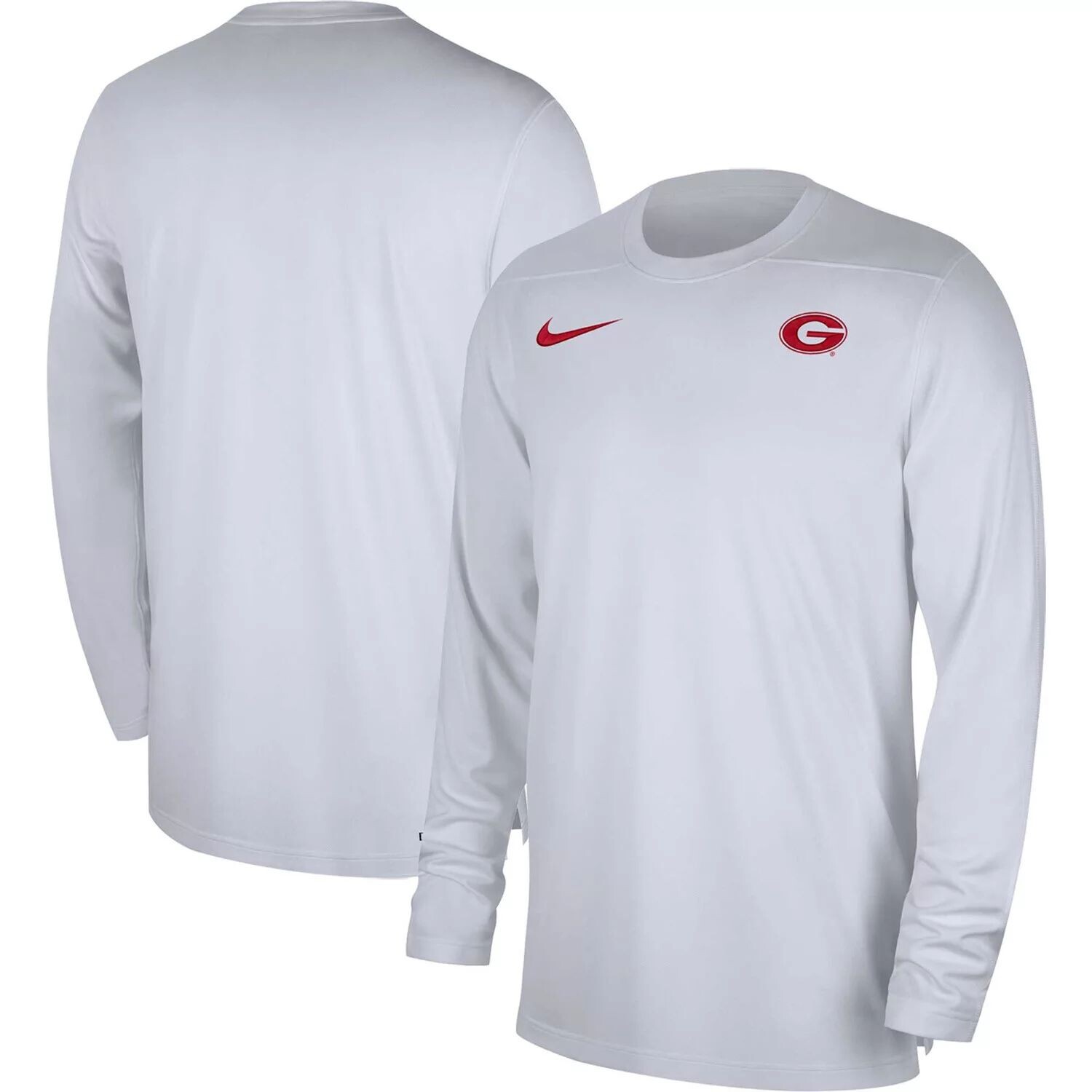 

Мужская футболка с длинным рукавом Nike White Georgia Bulldogs 2023 Sideline Coaches