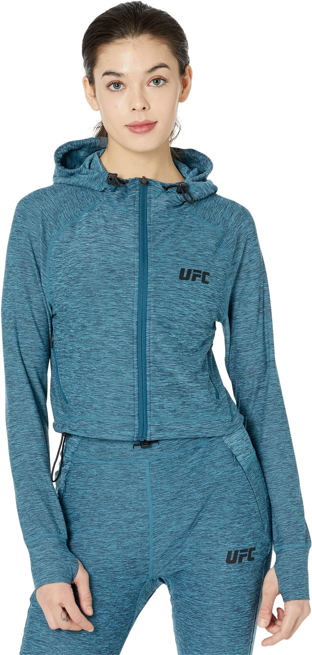 Толстовка Long Sleeve Full Zip Hooded Jacket UFC, цвет Porcelain Blue