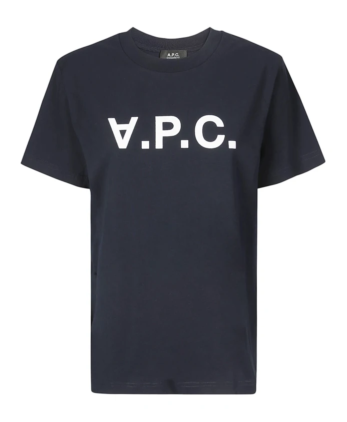 

Футболка с логотипом хлопок стандартного кроя A.P.C., синий