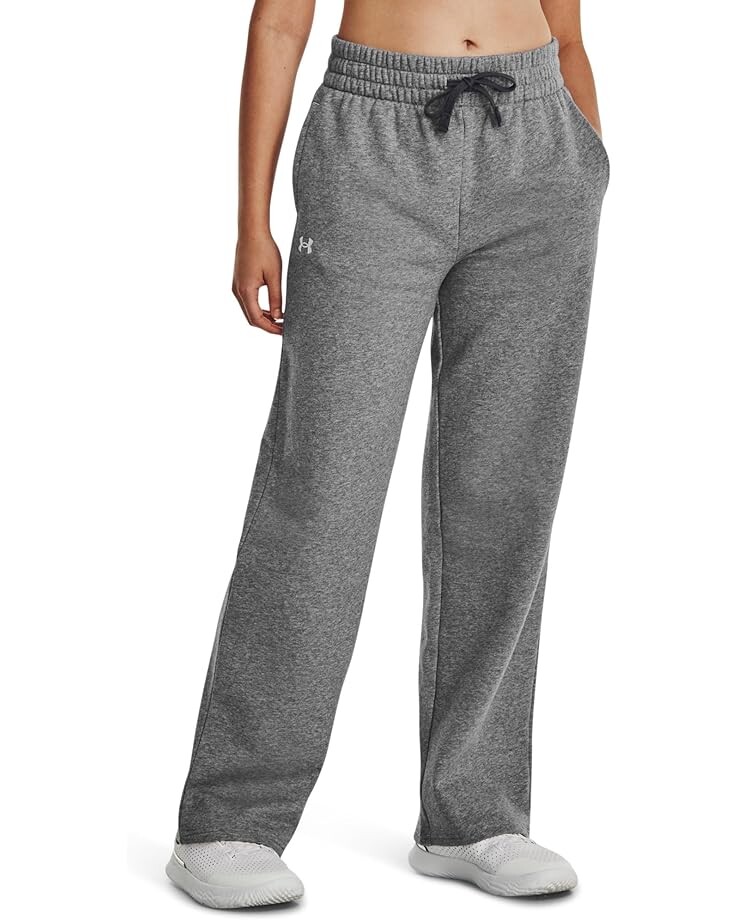 

Брюки Under Armour Rival Fleece Straight Leg, цвет Castlerock Light Heather/Black