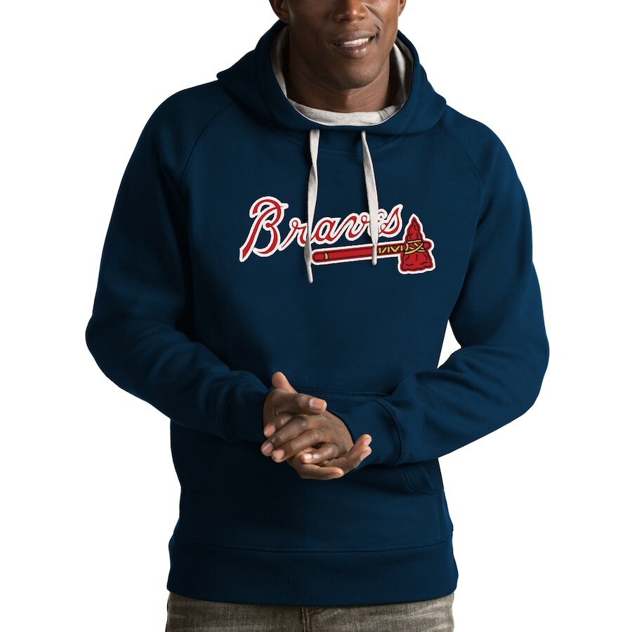 

Пуловер с капюшоном Antigua Atlanta Braves, нави