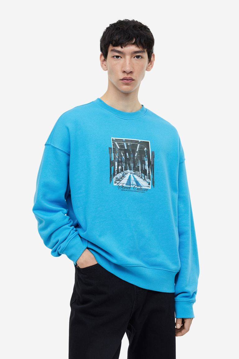 

Толстовка свободного кроя с принтом H&M