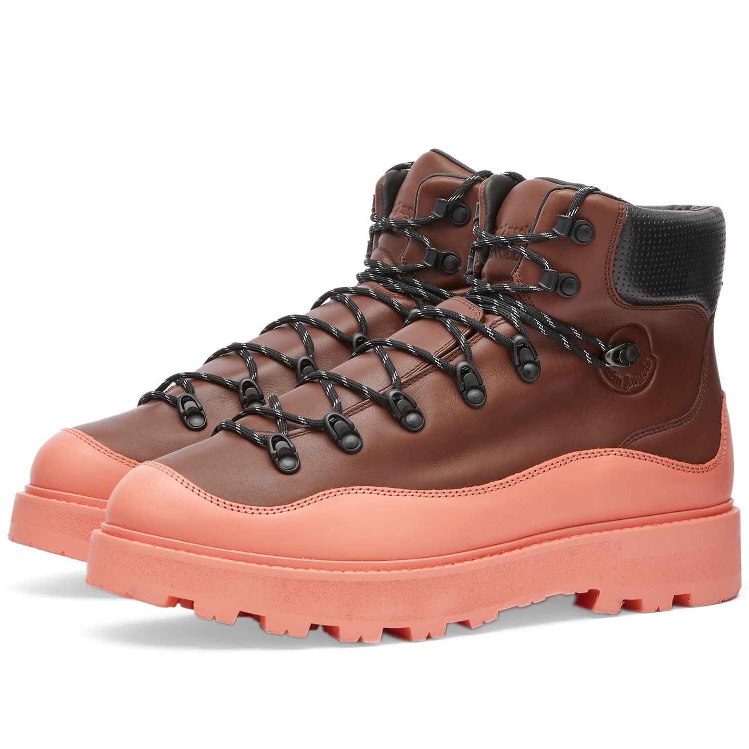 Ботинки Moncler Genius X Palm Angels Peka Trek Hiking Boots, цвет Brown/Orange пуховик moncler x palm angels rodmar moncler genius темно синий