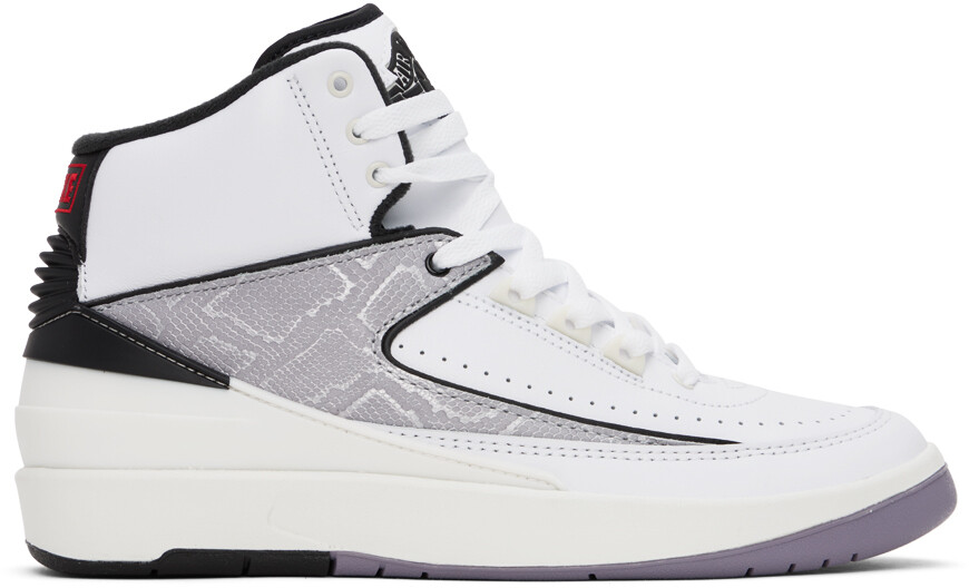 

Бело-серебристые кроссовки Air Jordan 2 Retro Nike Jordan