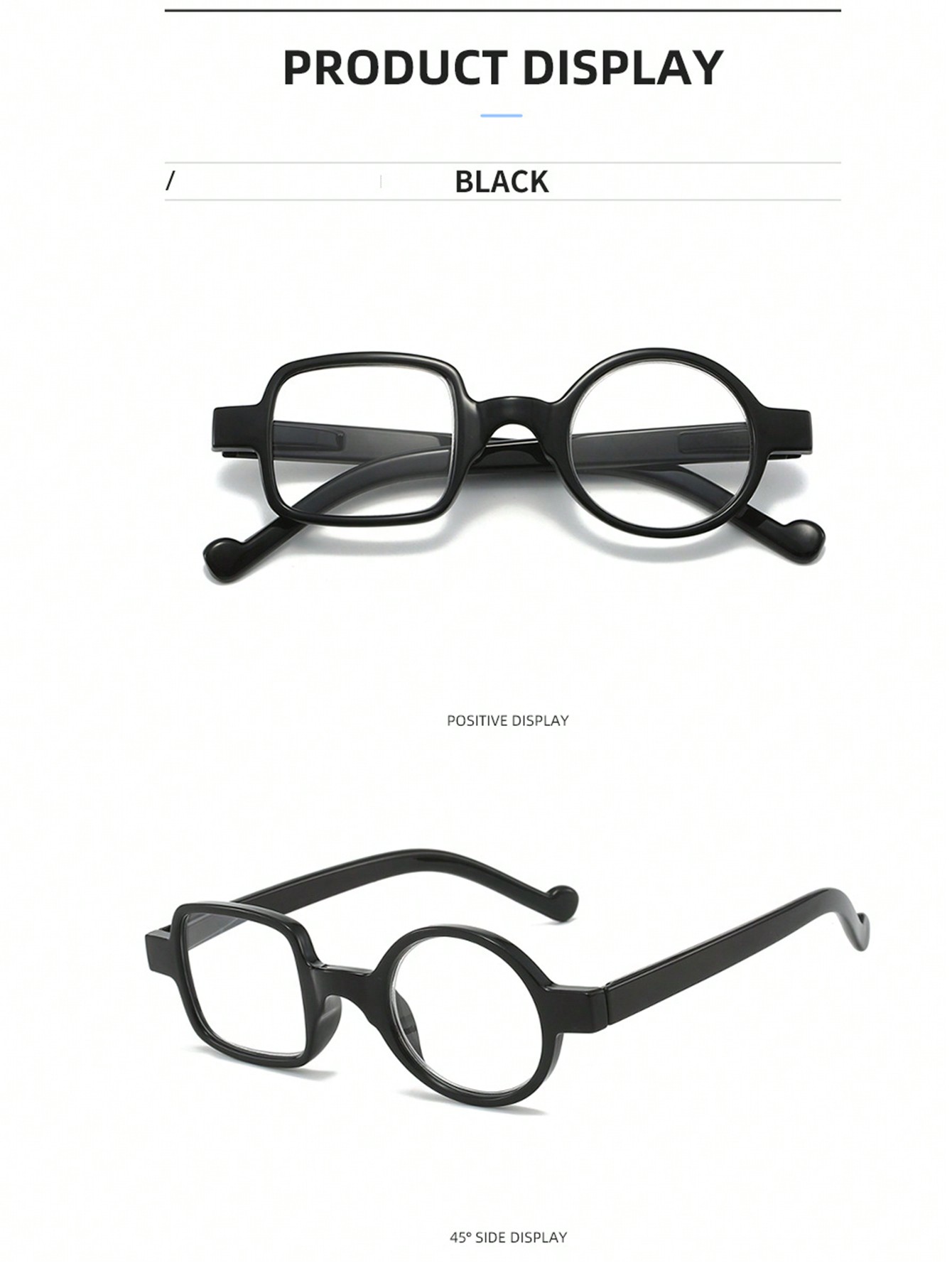 1шт новые винтажные декоративные очки для чтения с плоскими верхними и нижними линзами