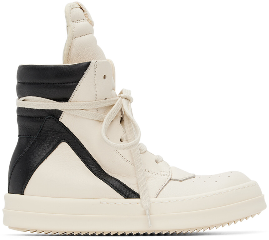 

Детские кремово-черные кроссовки Geobasket Rick Owens