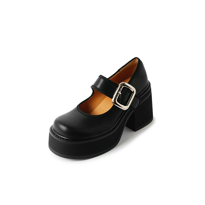 

Туфли Мэри Джейн женские Aiqinisha, цвет Black leather surface