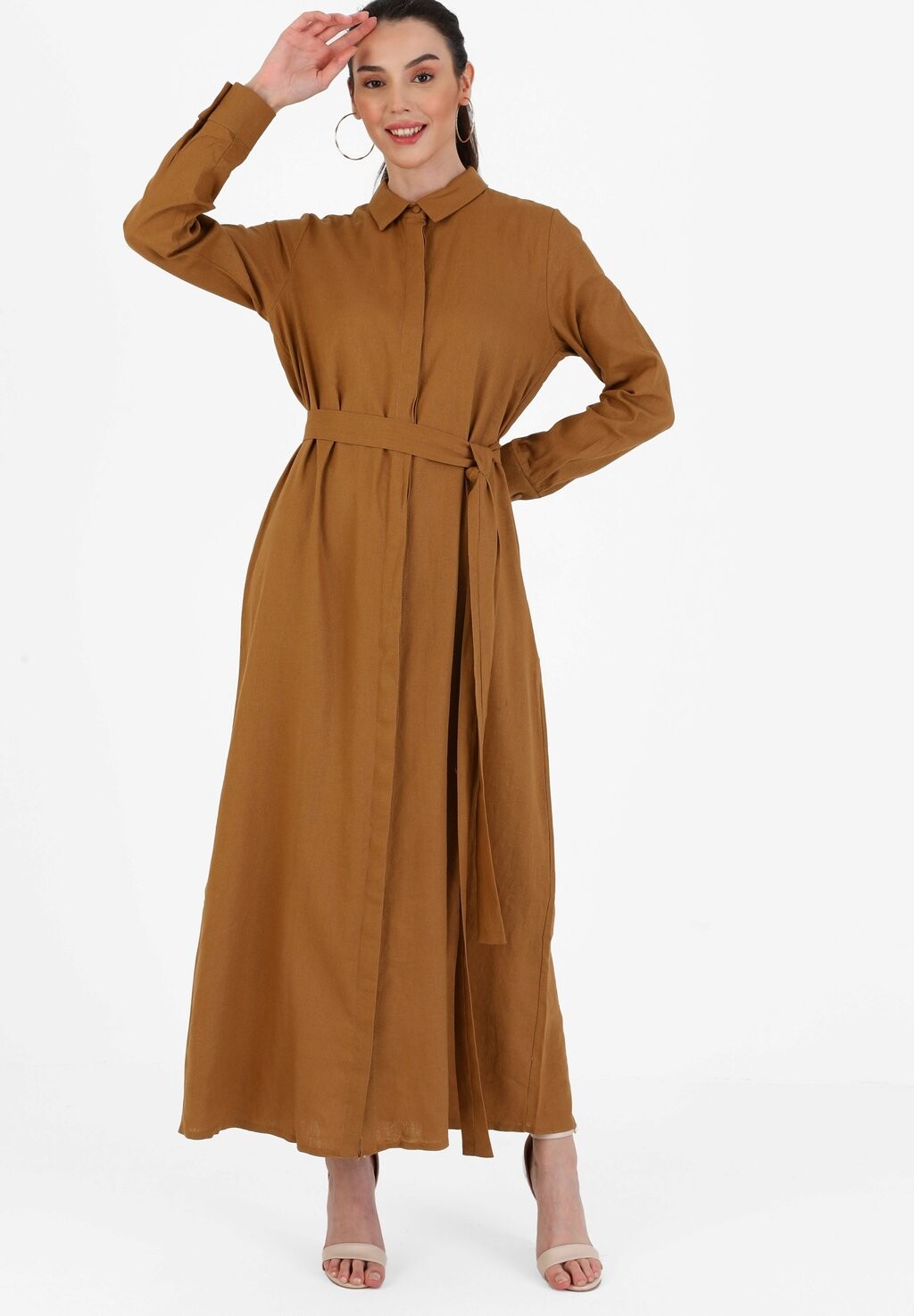 

Платье макси MODEST TAVIN Modanisa, цвет camel