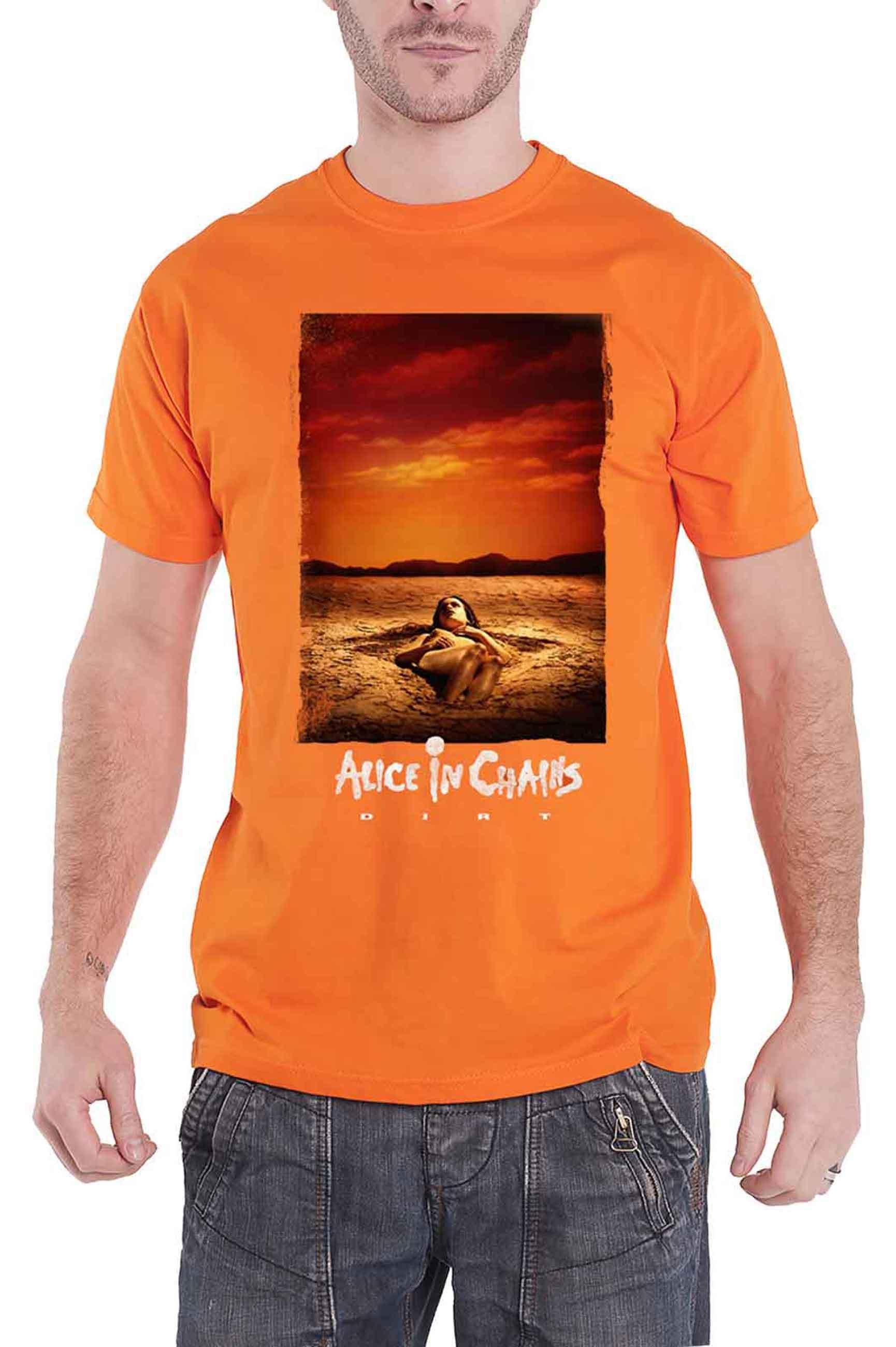 Футболка с грязью Alice In Chains, оранжевый мешок для сменной обуви музыка alice in chains 22244