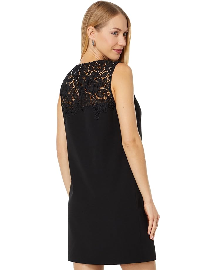 Платье Kate Spade New York Ribbon Lace Applique Crepe Dress, черный платье kate spade new york floral lace dress