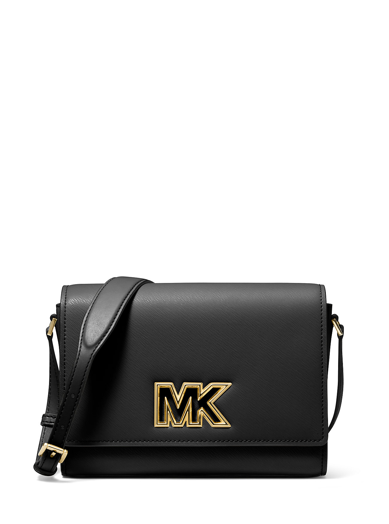 

Кожаная сумка-мессенджер Mimi среднего размера Michael Kors, черный