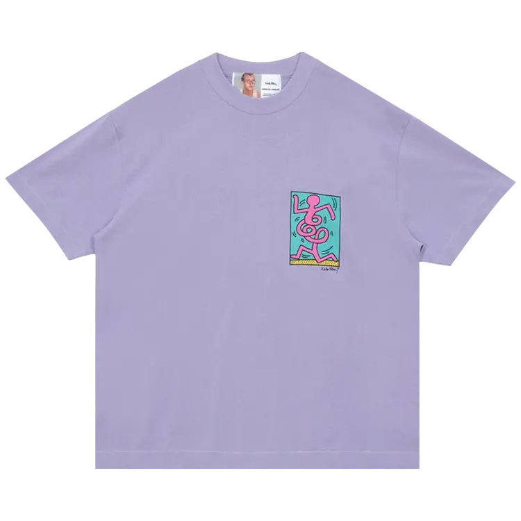 

Футболка Jungles x Keith Haring Pink Man 'Purple', фиолетовый