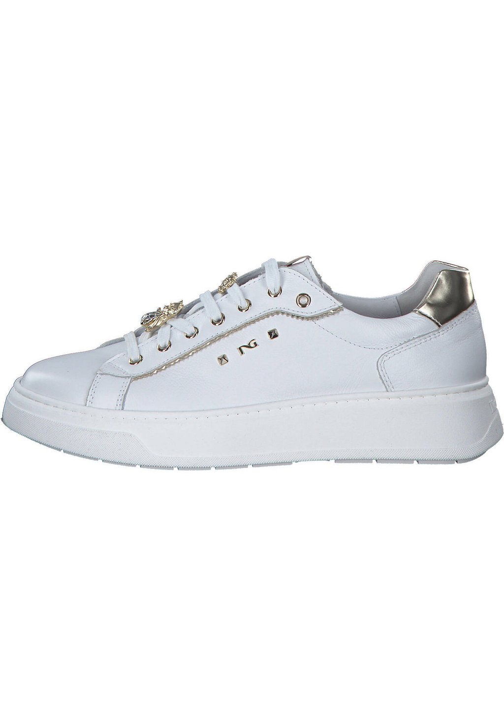 цена Спортивные туфли на шнуровке E409975D NeroGiardini, цвет bianco mirror