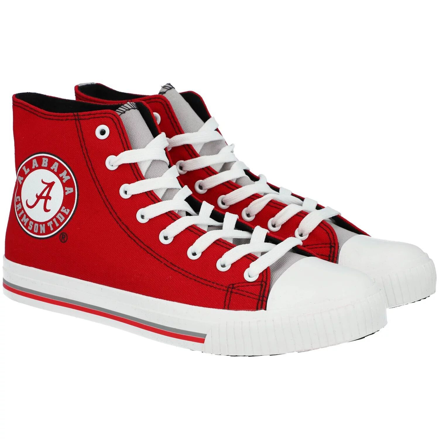 

Мужские высокие парусиновые кроссовки FOCO Alabama Crimson Tide