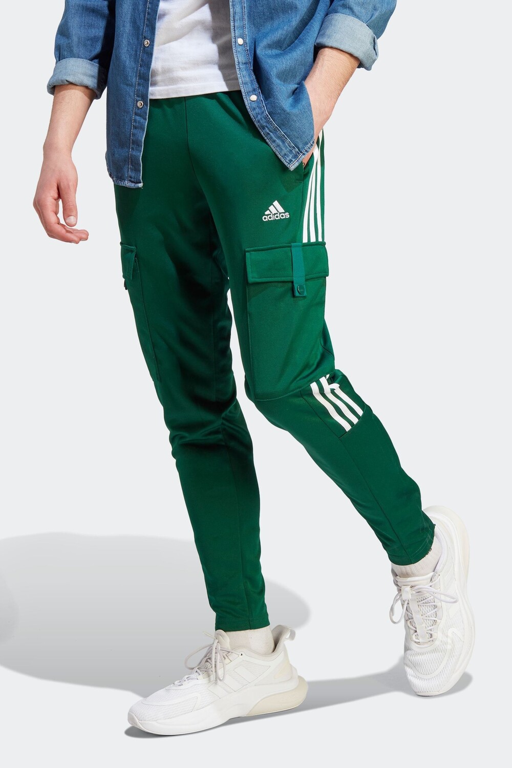 

Спортивные спортивные штаны в стиле карго adidas, зеленый