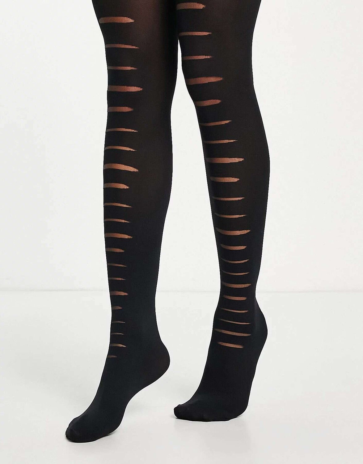 

Черные колготки с разрезом Pretty Polly