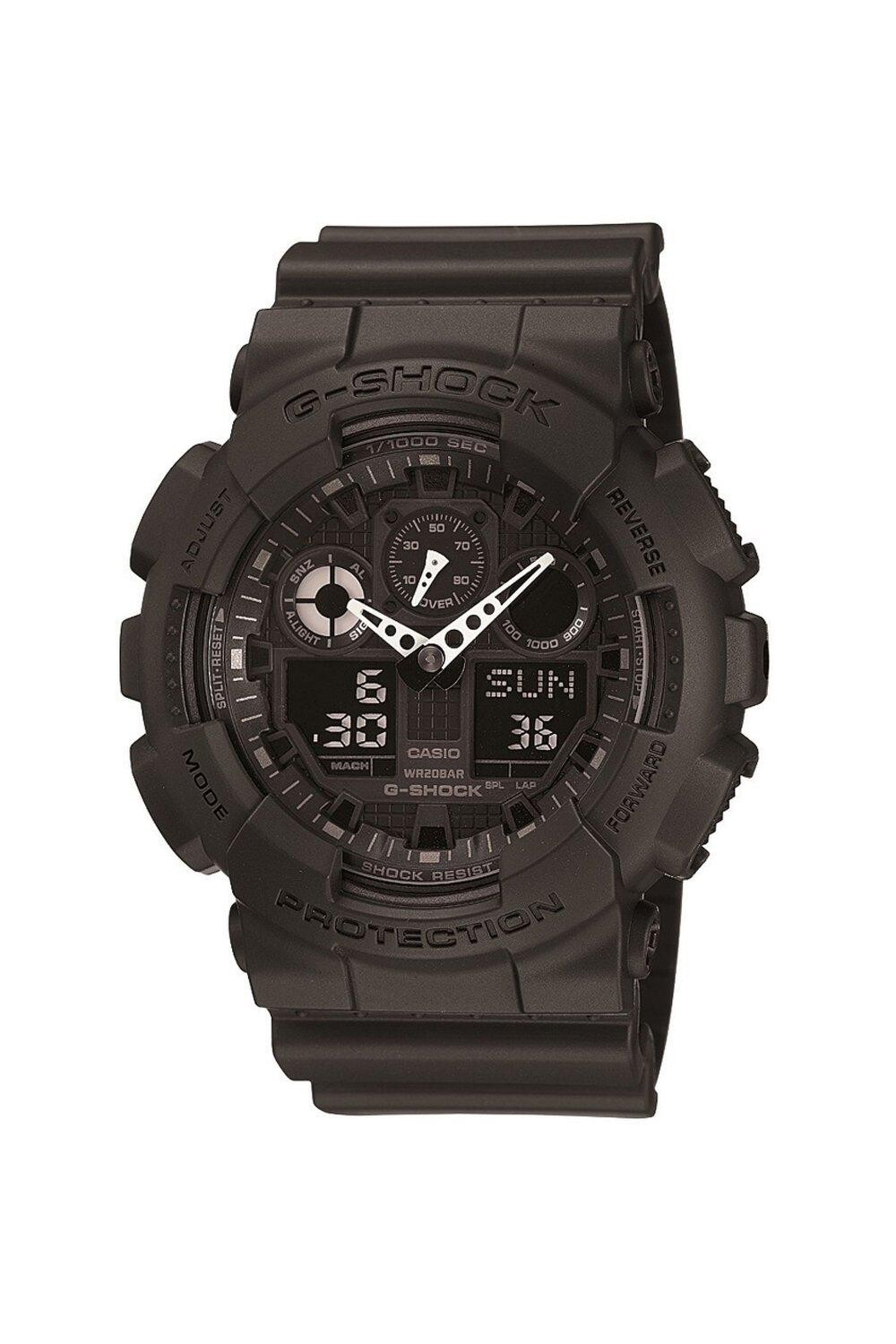 

Классические комбинированные кварцевые часы G-Shock из пластика и смолы — Ga-100-1A1Er Casio, черный