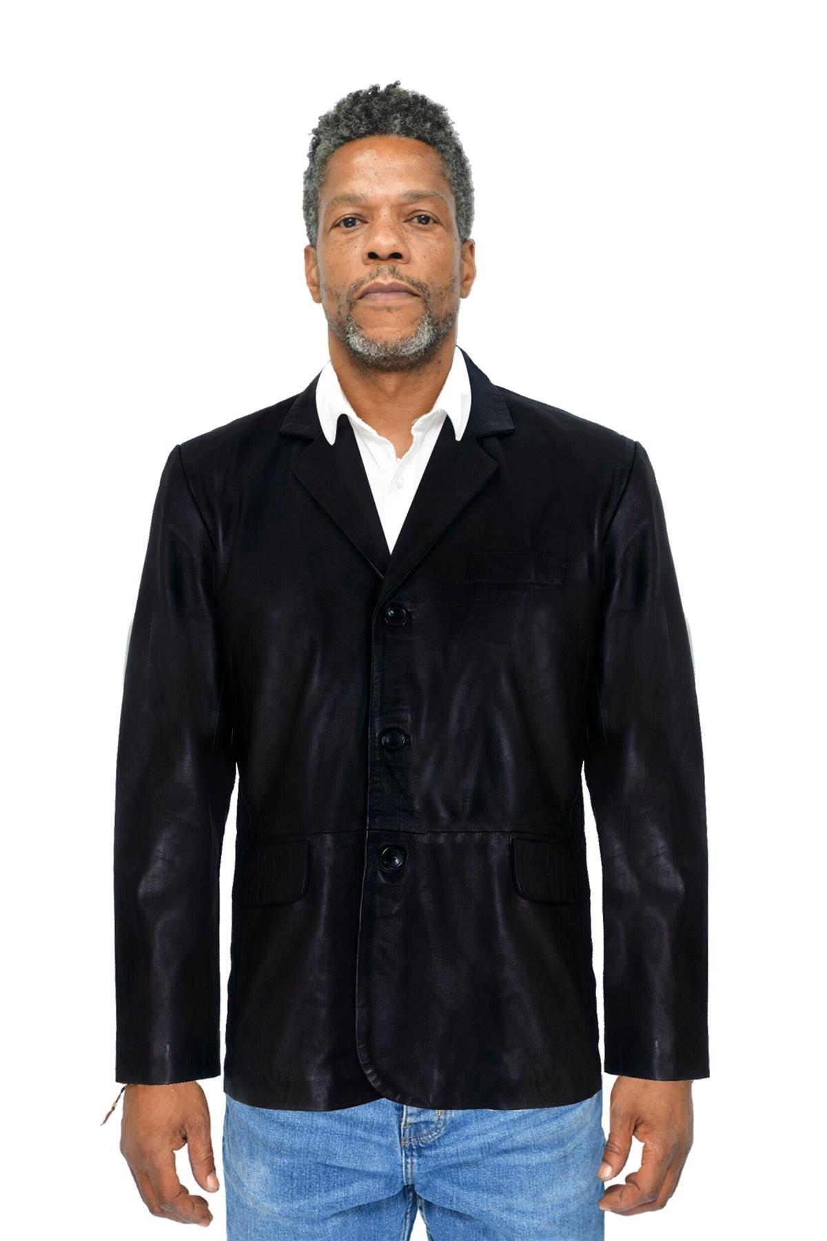 цена Кожаный пиджак с 3 пуговицами-Дубай Infinity Leather, черный