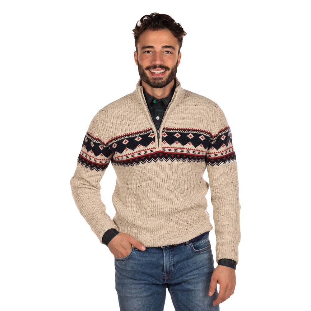 

Свитер Nza New Zealand Aranga half zip, бежевый