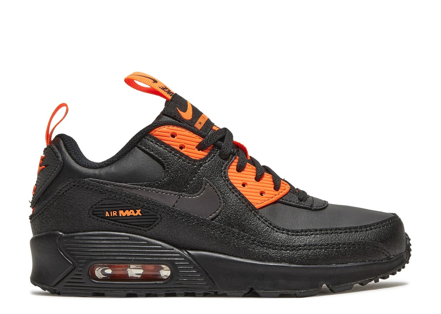 

Кроссовки Nike Air Max 90 Se Gs 'Black Total Orange', черный
