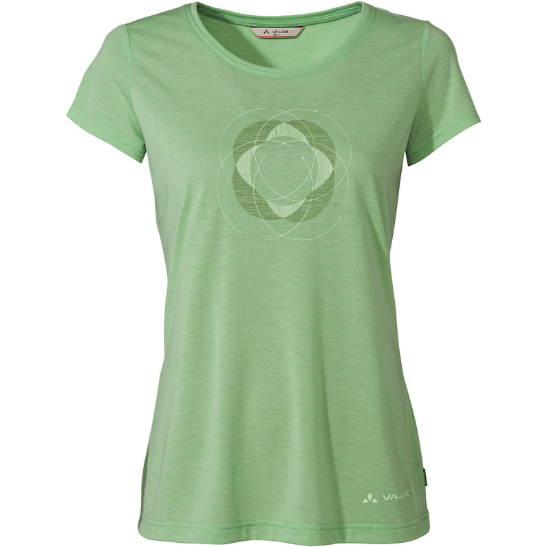Женская футболка Skomer Print II Vaude, зеленый