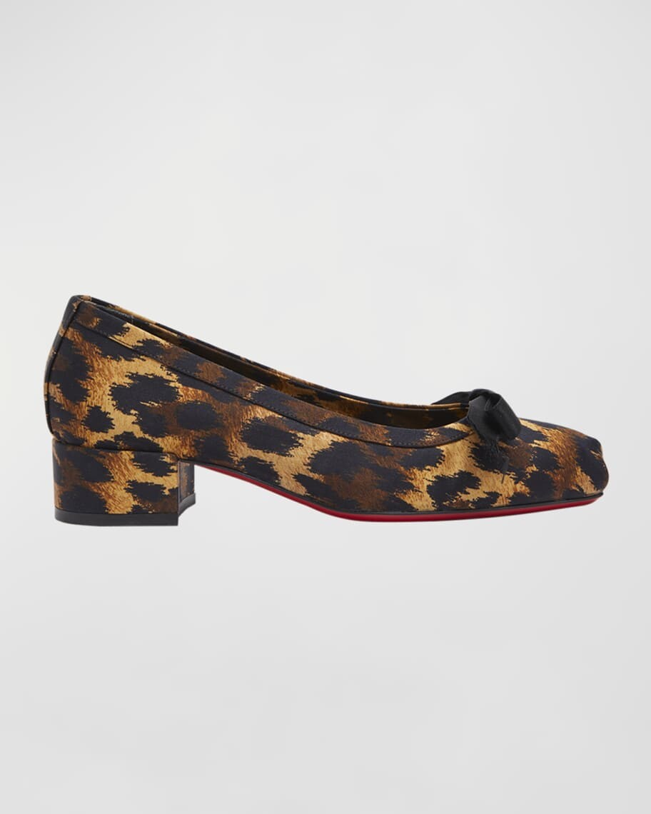

Mamaflirt Атласные балетки Kitty с красной подошвой Christian Louboutin