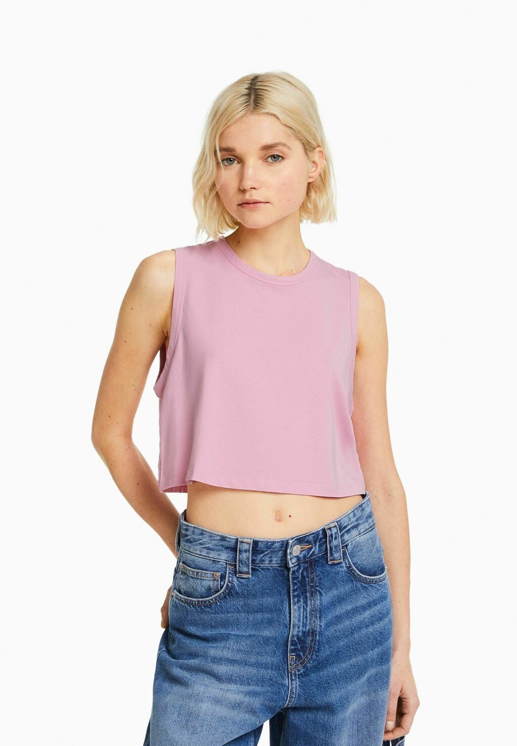 

Топ Bershka, светло-розовый