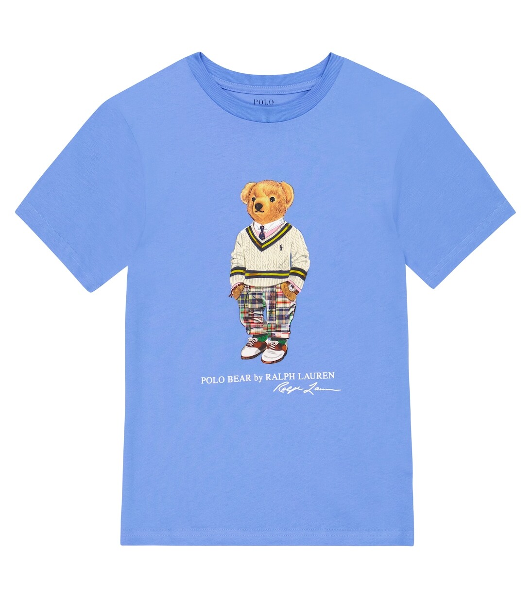 

Футболка из хлопкового джерси с принтом Polo Ralph Lauren, синий