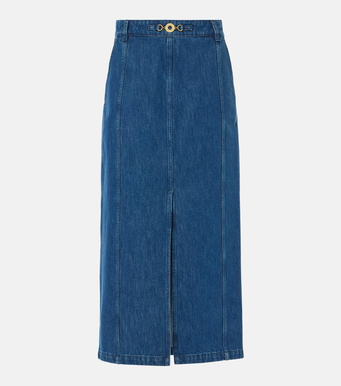

Джинсовая макси-юбка Patou, цвет stonewash