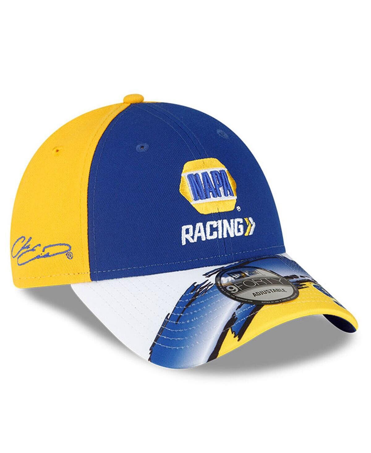 

Мужская королевская желтая регулируемая шляпа Chase Elliott 9FORTY NAPA Visor Streak Snapback New Era