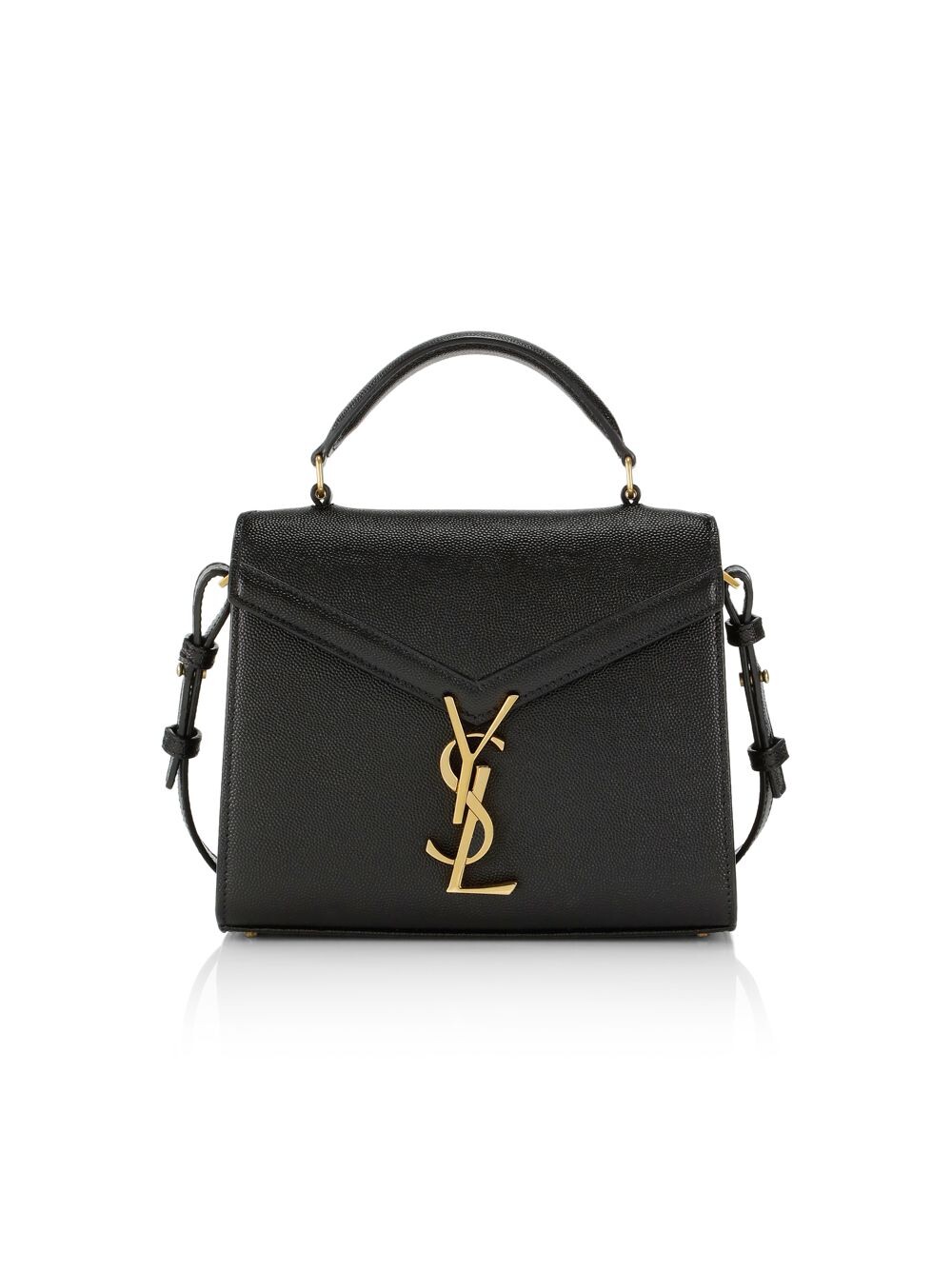

Кожаная сумка Mini Cassandra Saint Laurent, черный