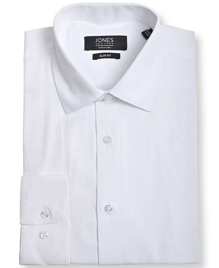 Мужская классическая рубашка добби Tear Drop Jones New York, белый женская блузка в стиле милитари jones new york мульти