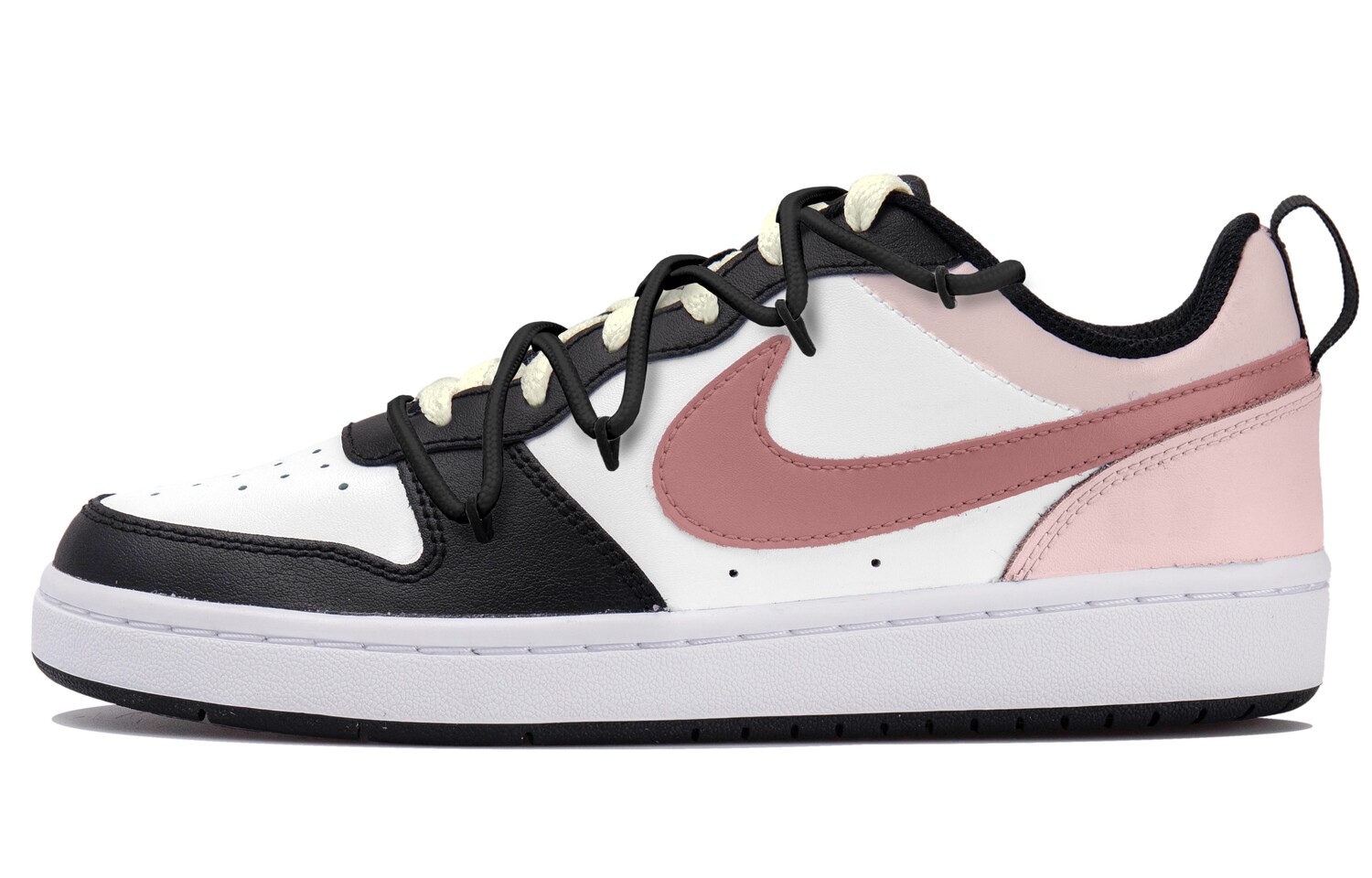 

Кроссовки Nike Court Borough Skateboarding Shoes Women's Low-top White/black/pink, розовый