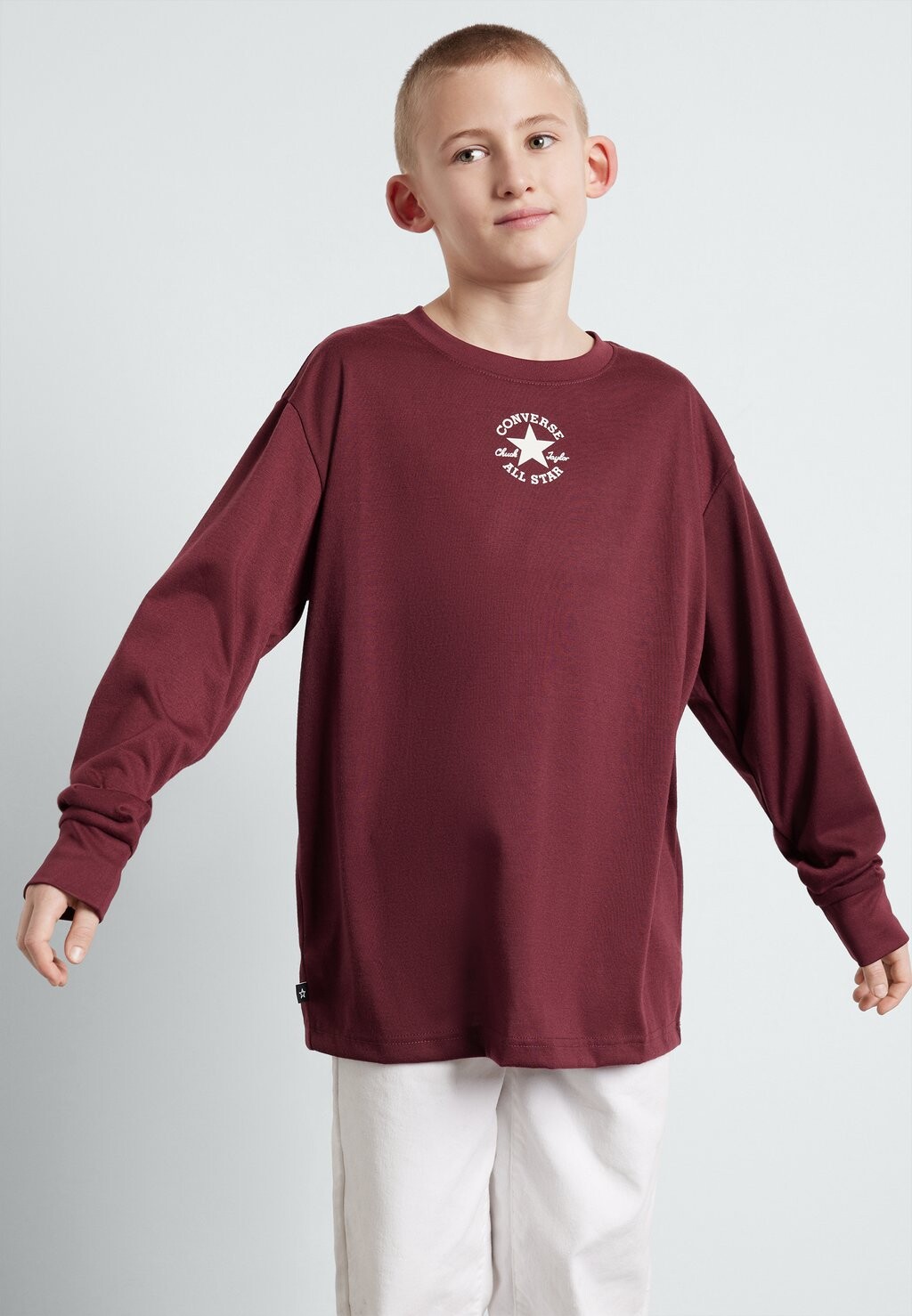 

Топ с длинными рукавами SUSTAINABLE CORE TEE UNISEX Converse, цвет deep bordeaux