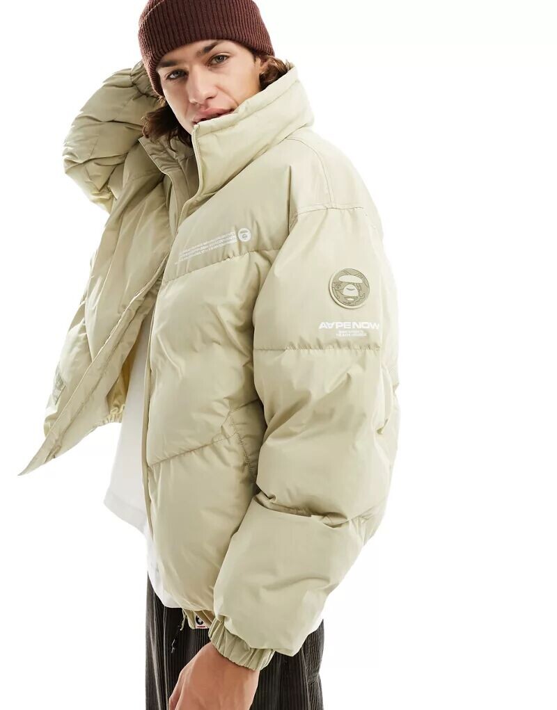 

AAPE by A BATHING APE – Now – стеганая куртка бежевого цвета