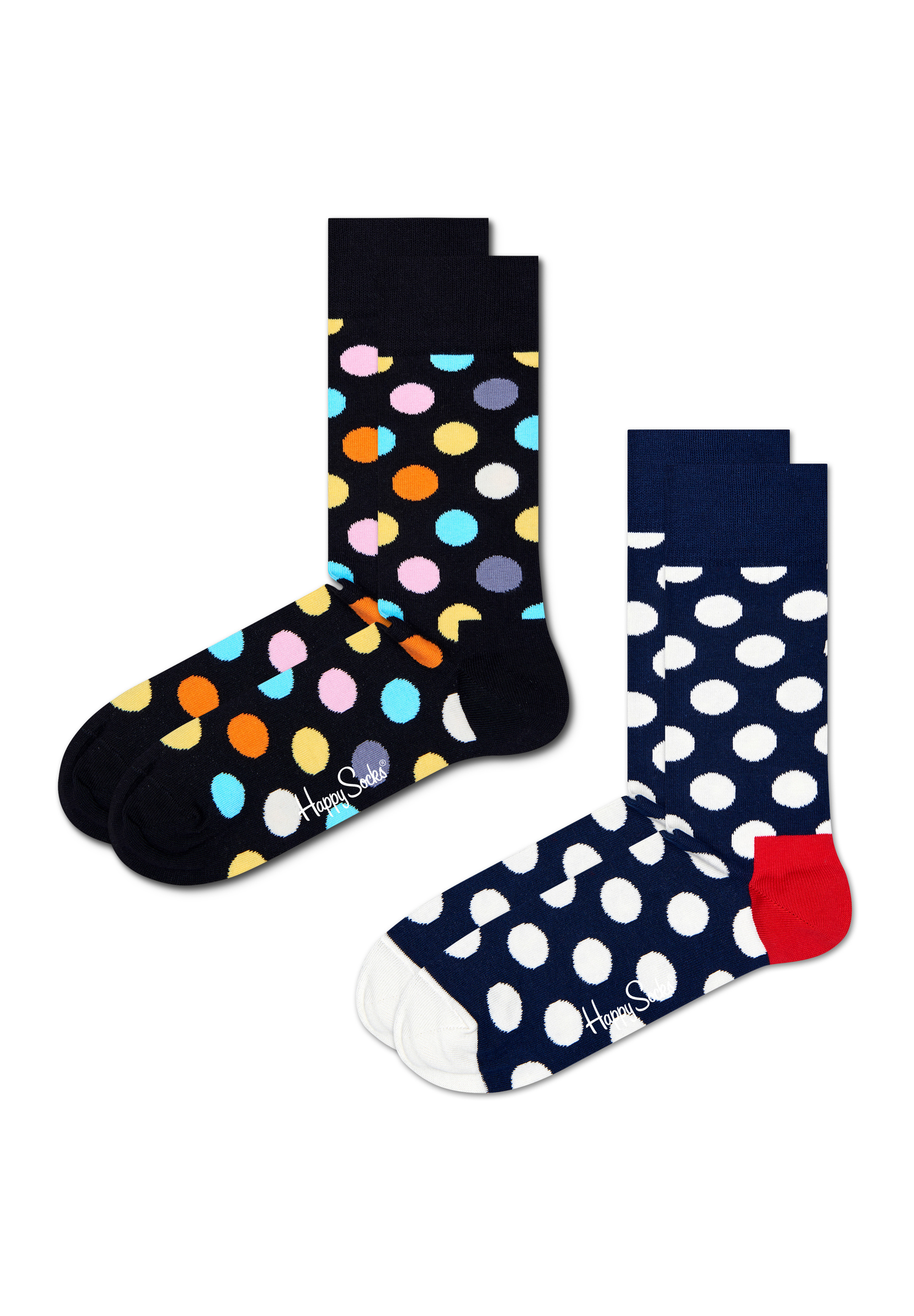 Носки Happy Socks 2 Pack Classic Big Dot Socks, цвет multi_coloured