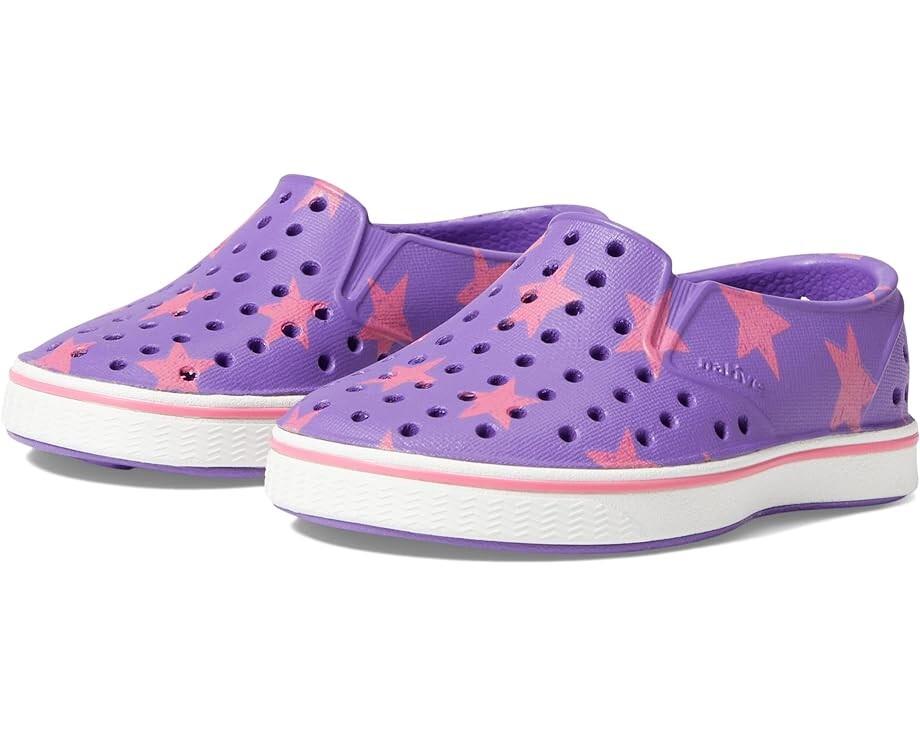 Кроссовки Native Shoes Miles Sugarlite Print, цвет Starfish Purple/Shell White/Dazzle Stars summer beach shell beads starfish sea turtle anklets multi layer anklet leg bracelet handmade bohemian tornozeleira feminina