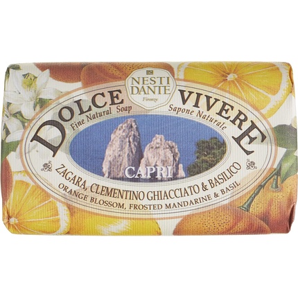 цена Мыло Dolce Vivere Venezia 250 г апельсиновый цвет матовый мандарин и базилик, Nesti Dante