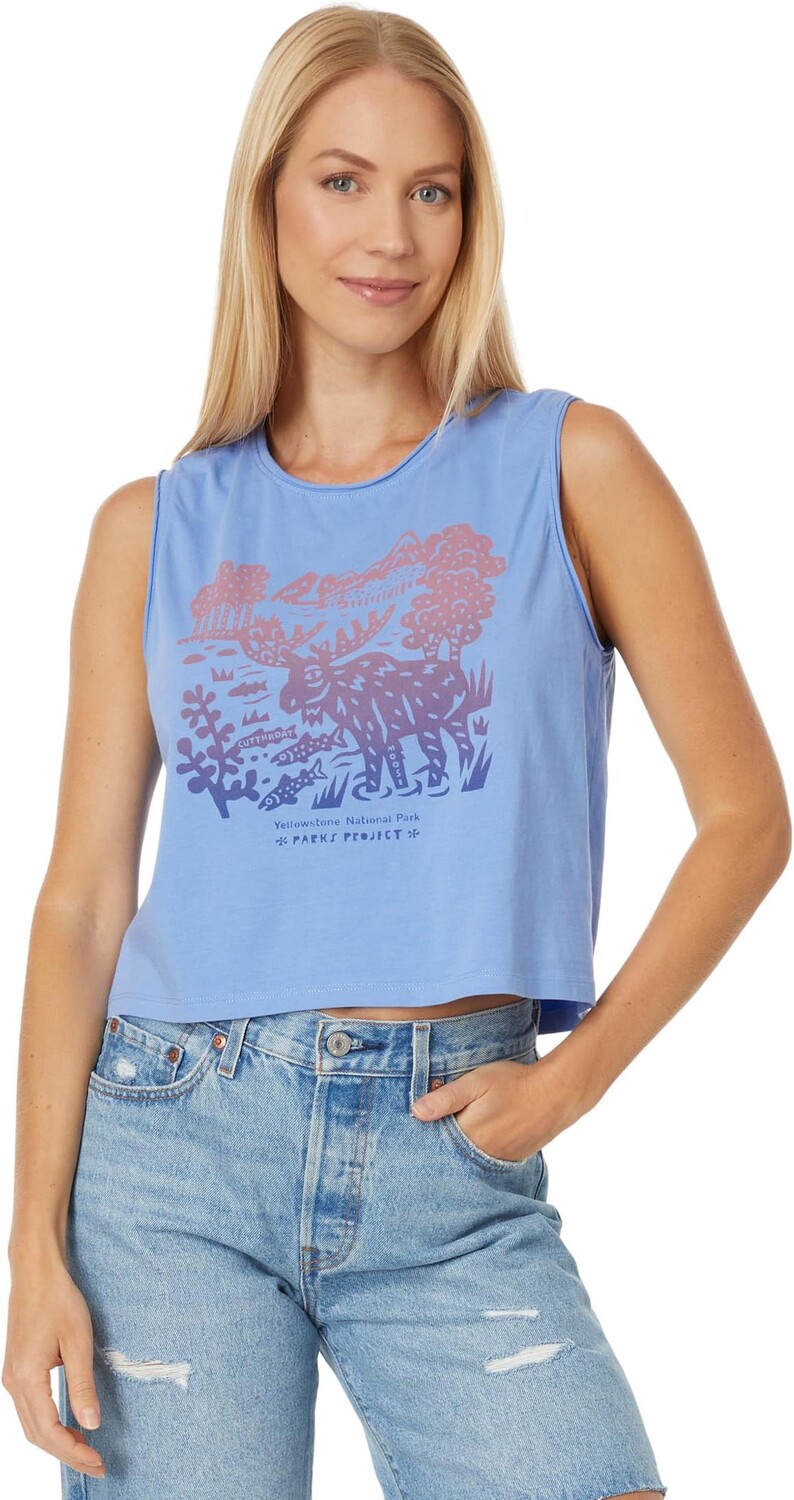 

Топ Yellowstone Woodcut Tank Parks Project, светло-синий