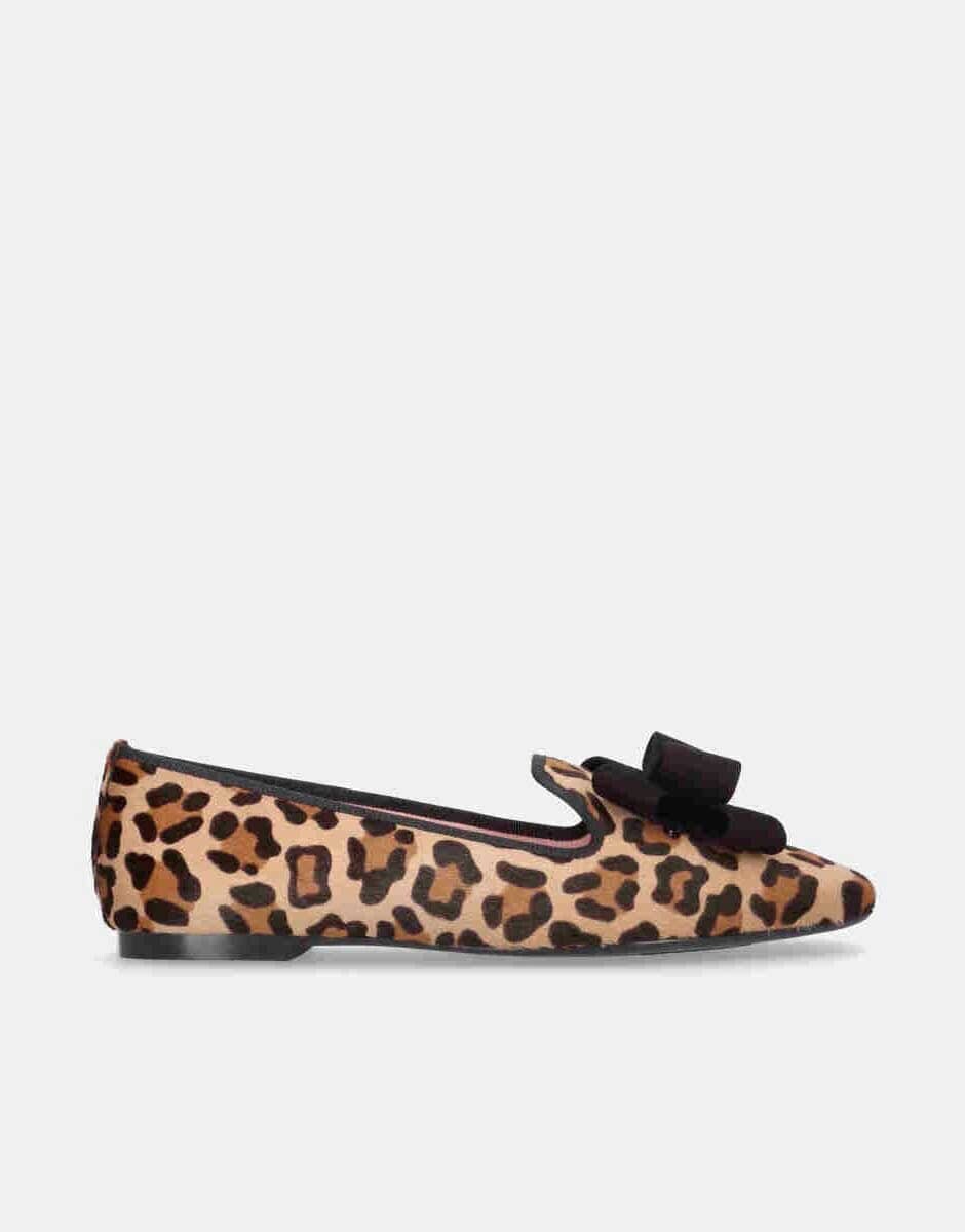 

Женские мокасины с анималистическим принтом и бантом XL Pretty Ballerinas, черный