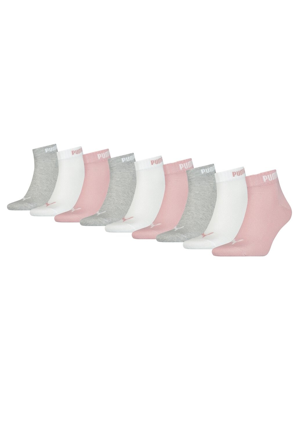 

Носки MULTIPACK 9ER PACK QUARTER DESIGN HOCH Puma, цвет white light pink