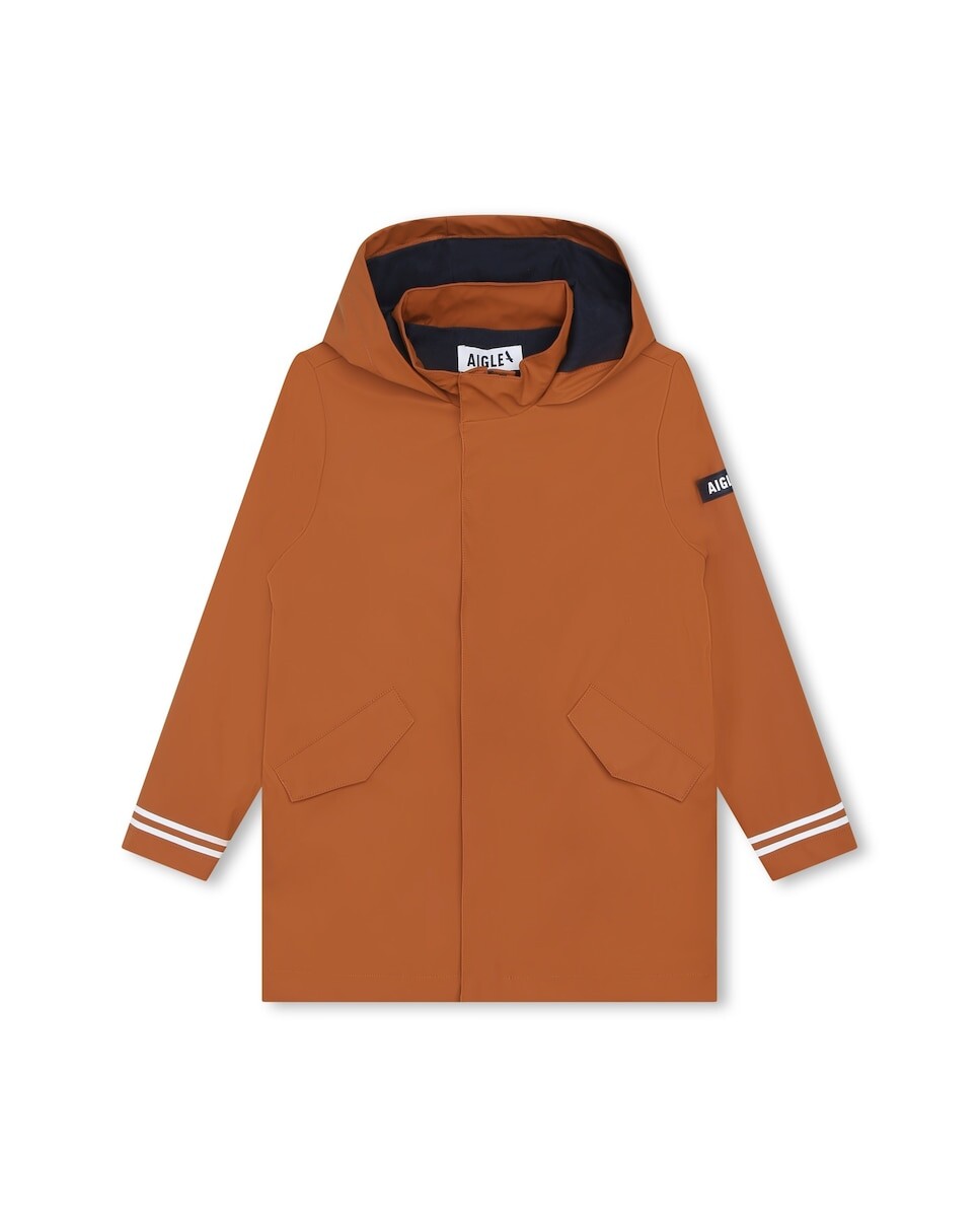 

Плащ с капюшоном и карманами с клапанами Aigle, коричневый