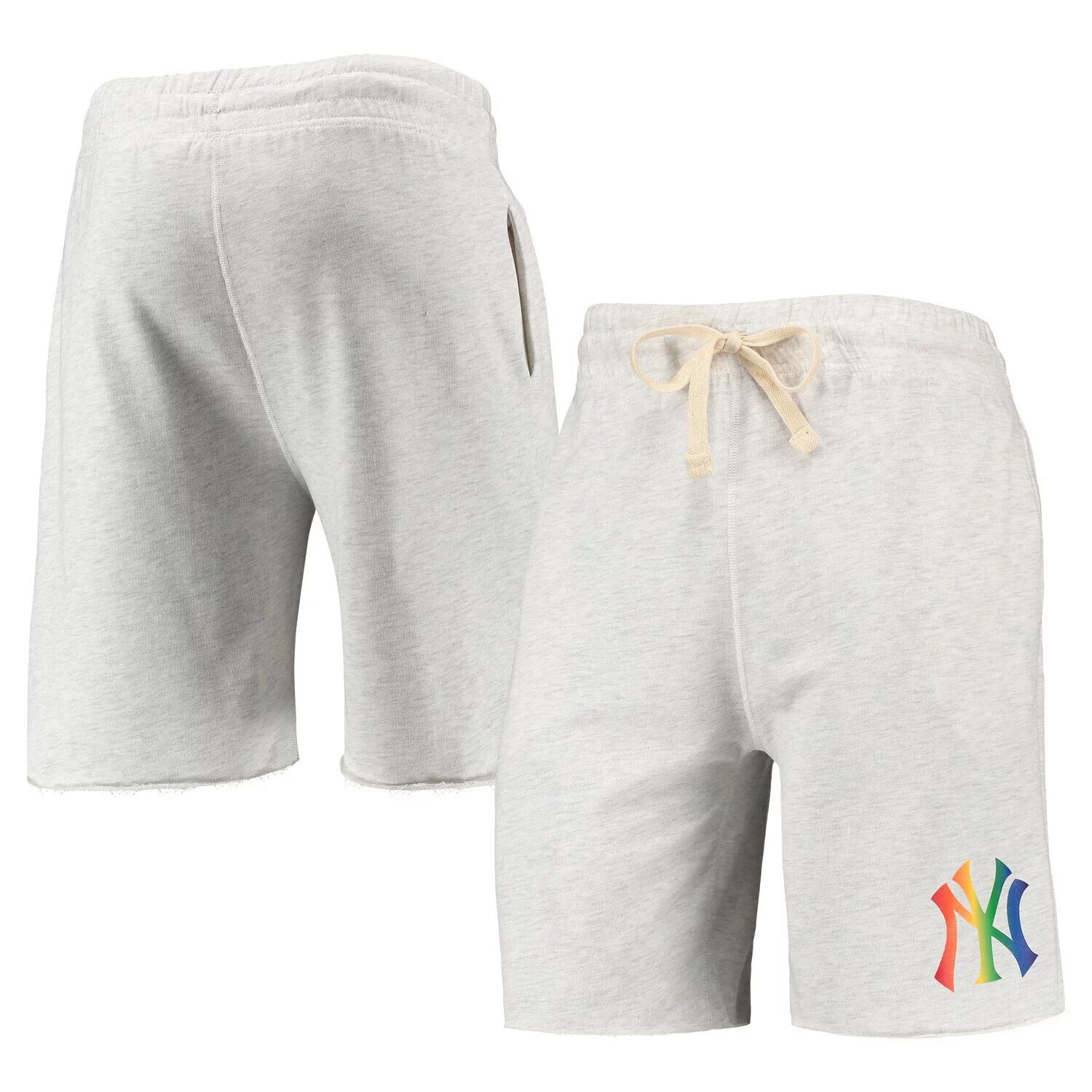 

Мужские шорты Concepts Sport Oatme New York Yankees с логотипом Mainstream Terry Tri-Blend